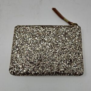 Madewell Gold Glitter Change Purse Clutch